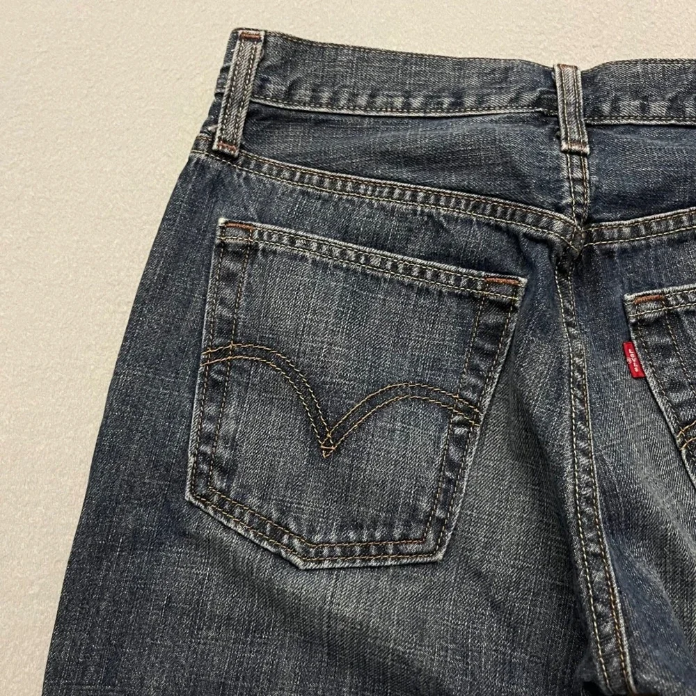 VTG Levi's 527 Low Boot Cut Jeans Mens 31x30 Y2K Dark Wash Mint 30x29